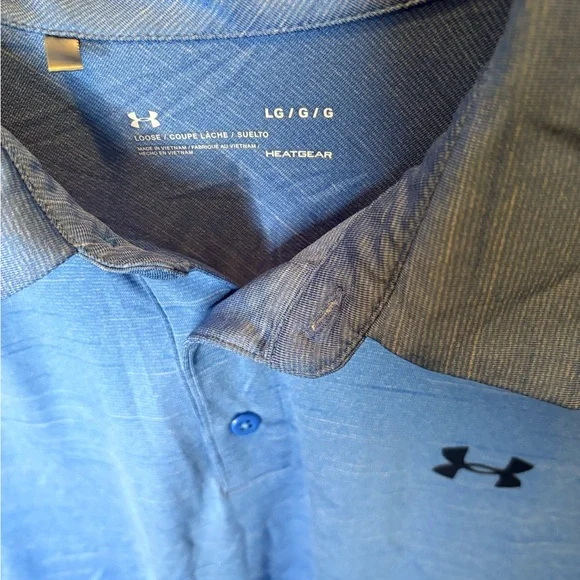 Under Armour Blue Polo Shirt Sporty Casual Wear - Picture 3 of 3